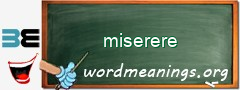 WordMeaning blackboard for miserere